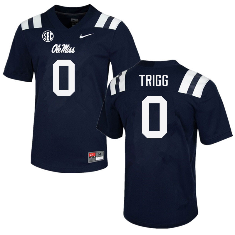Michael Trigg Ole Miss Rebels NCAA Men's Navy #0 Stitched Limited College Football Jersey GCP3658SF